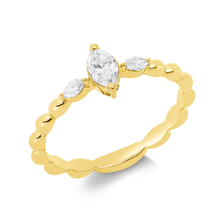 Solitaire mit Besatz Ring - 1IW12