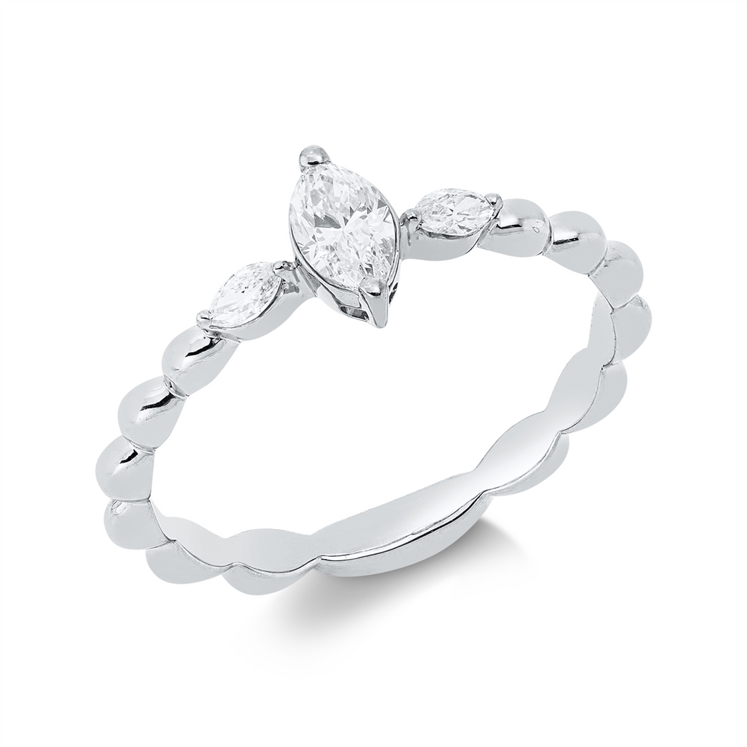 Solitaire mit Besatz Ring - 1IW12