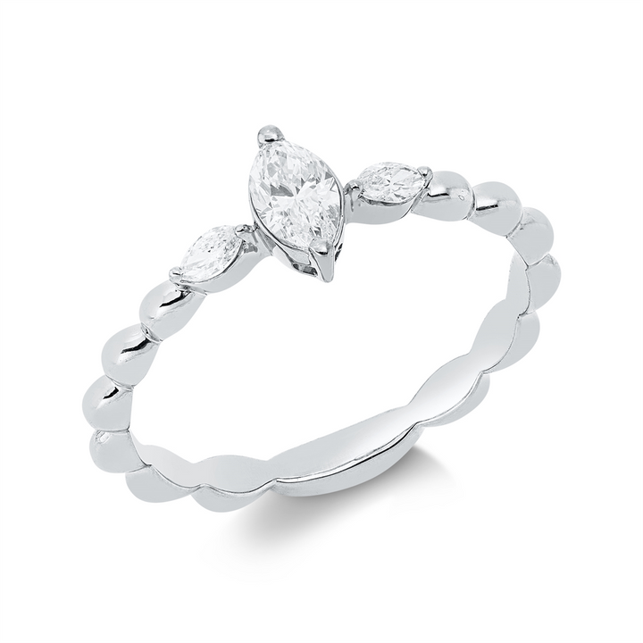 Solitaire mit Besatz Ring - 1IW12