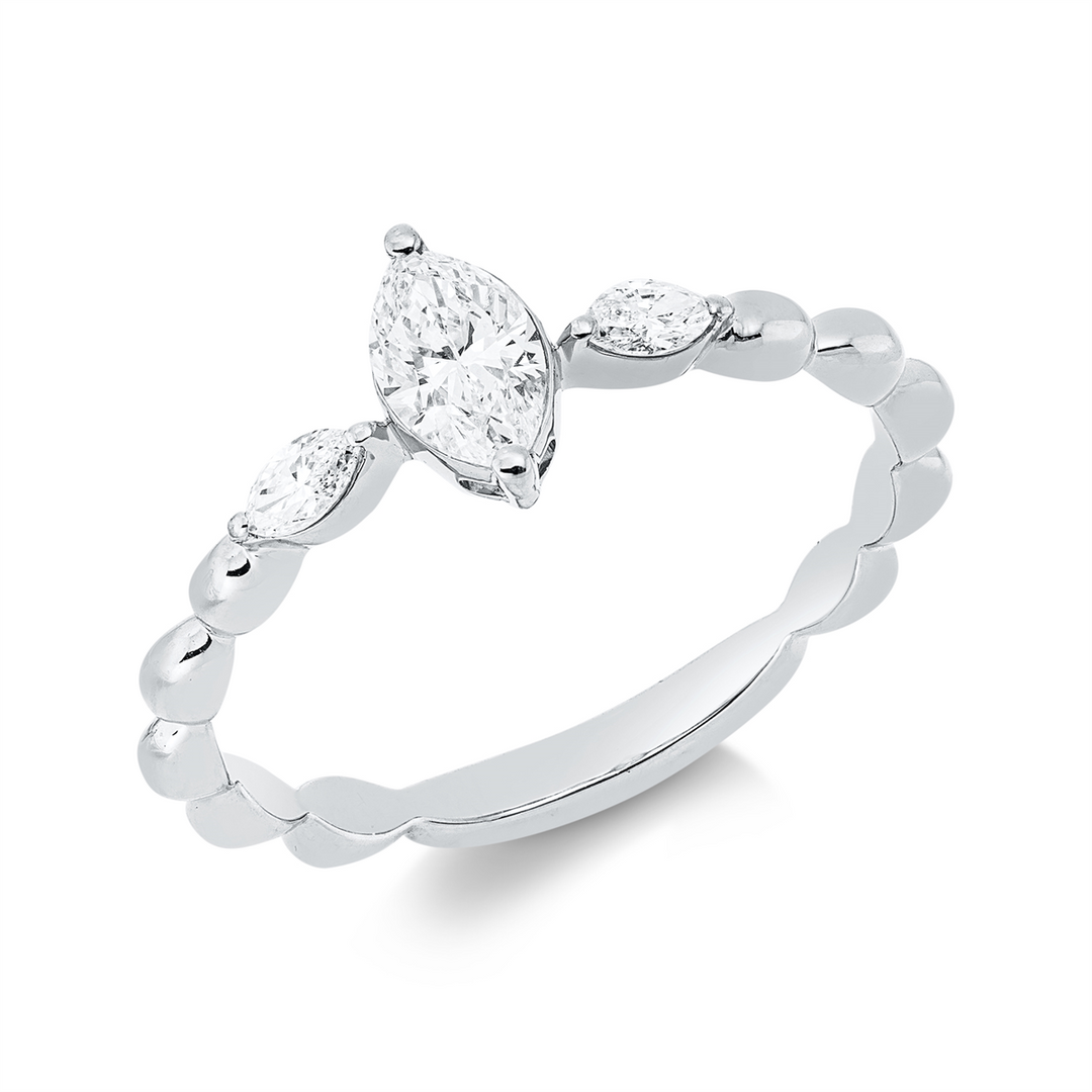 Solitaire mit Besatz Ring - 1IW13