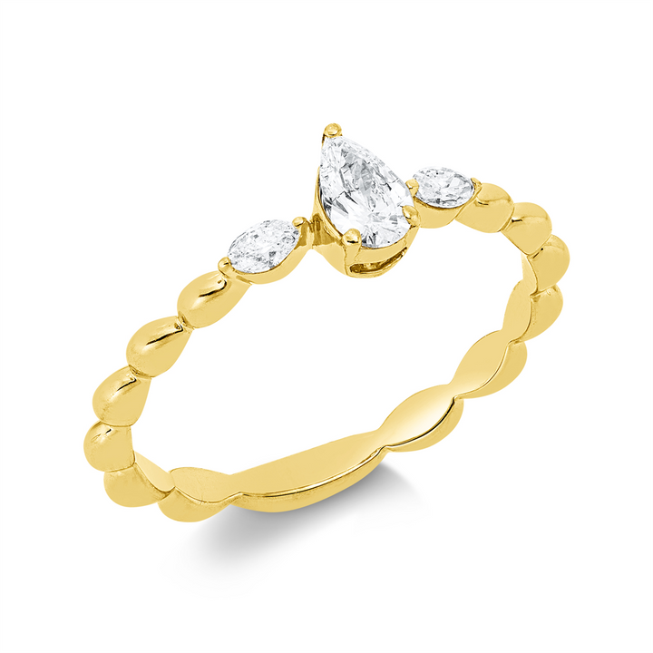 Solitaire mit Besatz Ring - 1IW14