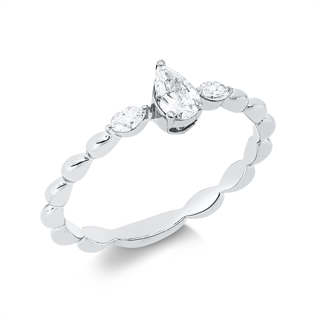 Solitaire mit Besatz Ring - 1IW14