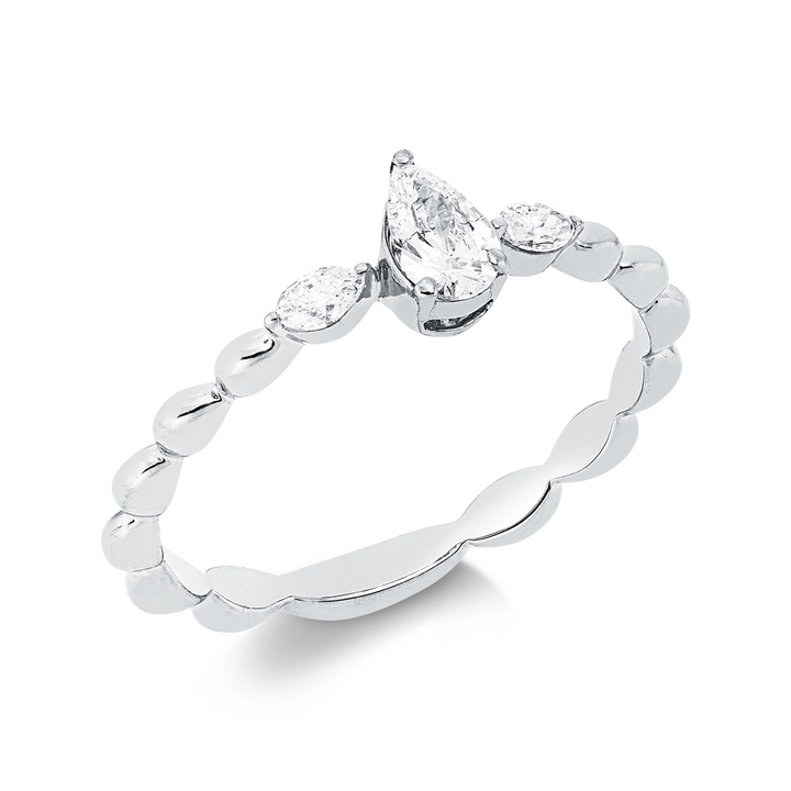 Solitaire mit Besatz Ring - 1IW14