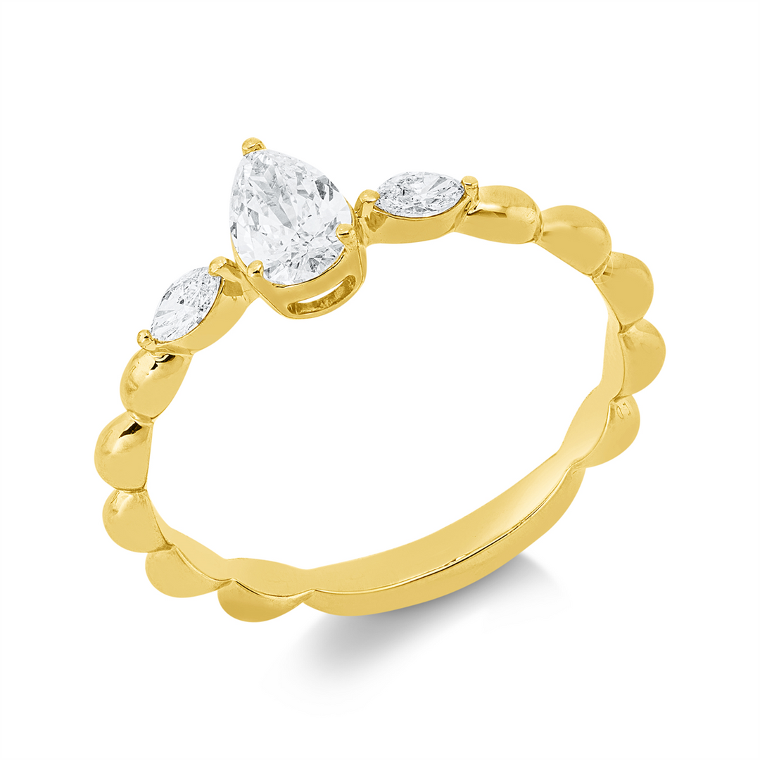 Solitaire mit Besatz Ring - 1IW16