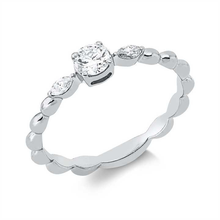 Solitaire mit Besatz Ring - 1IW17