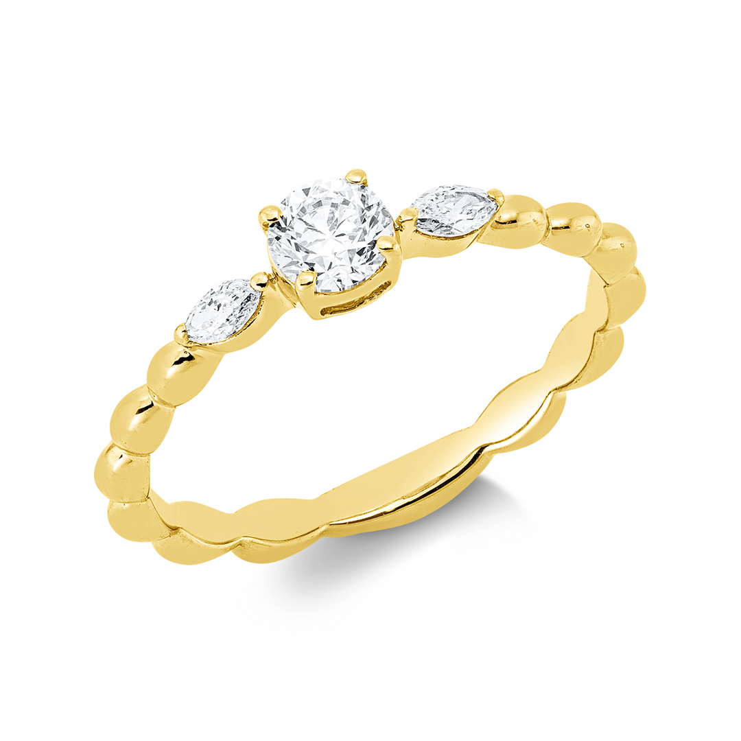 Solitaire mit Besatz Ring - 1IW18