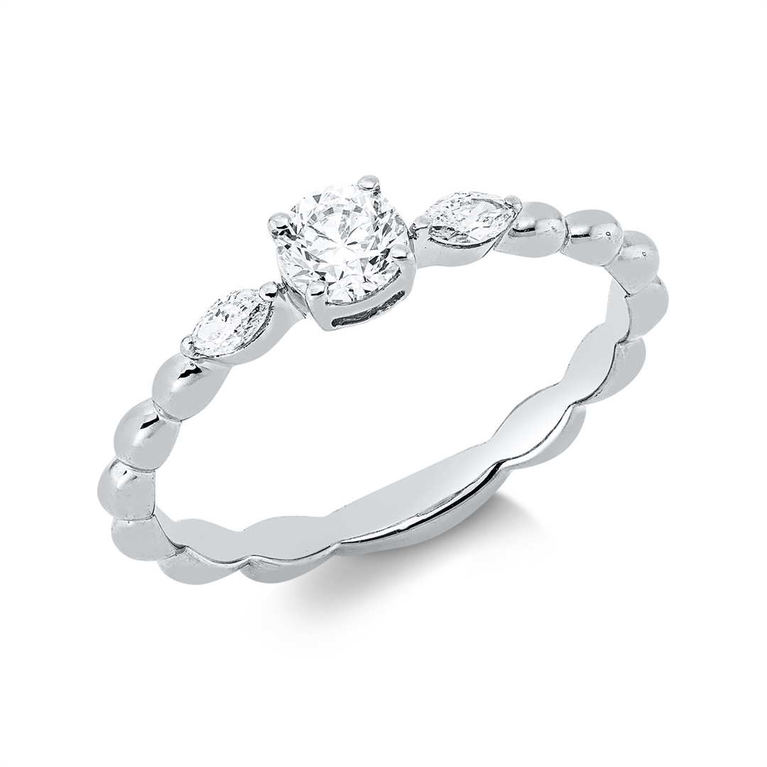 Solitaire mit Besatz Ring - 1IW18