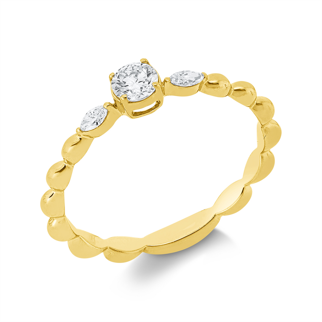 Solitaire mit Besatz Ring - 1IW32