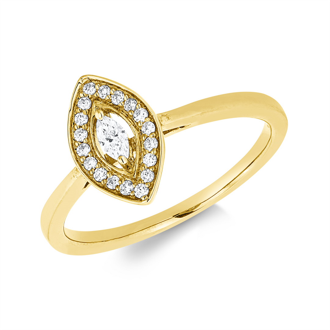 Solitaire mit Besatz Ring - 1JD07