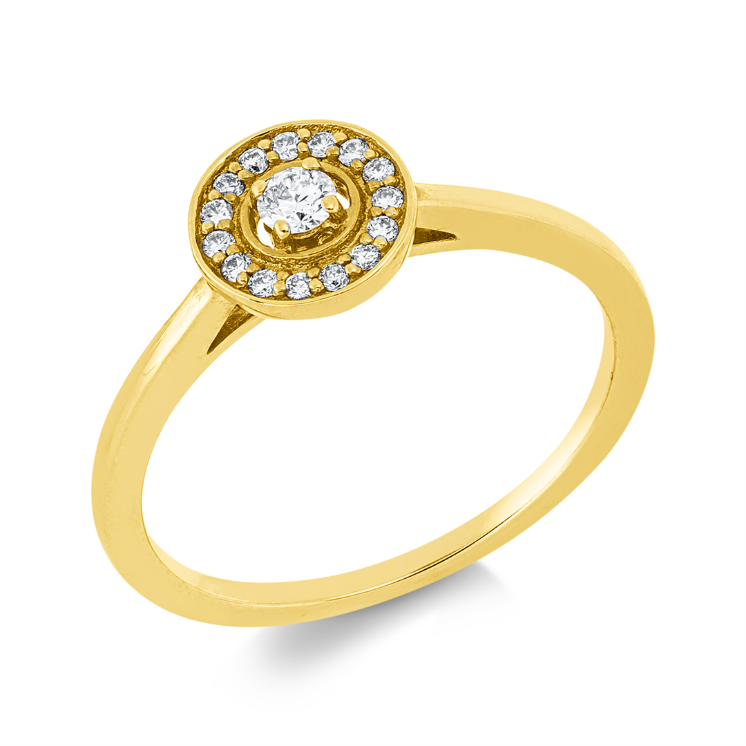 Solitaire mit Besatz Ring - 1JD09