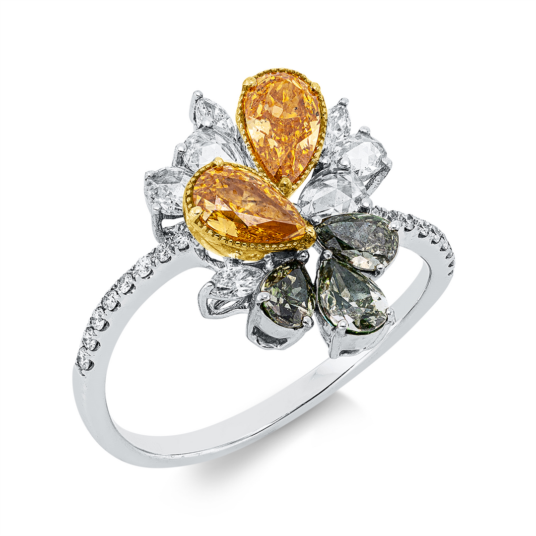 Farbiger Diamant Ring - 1JG54