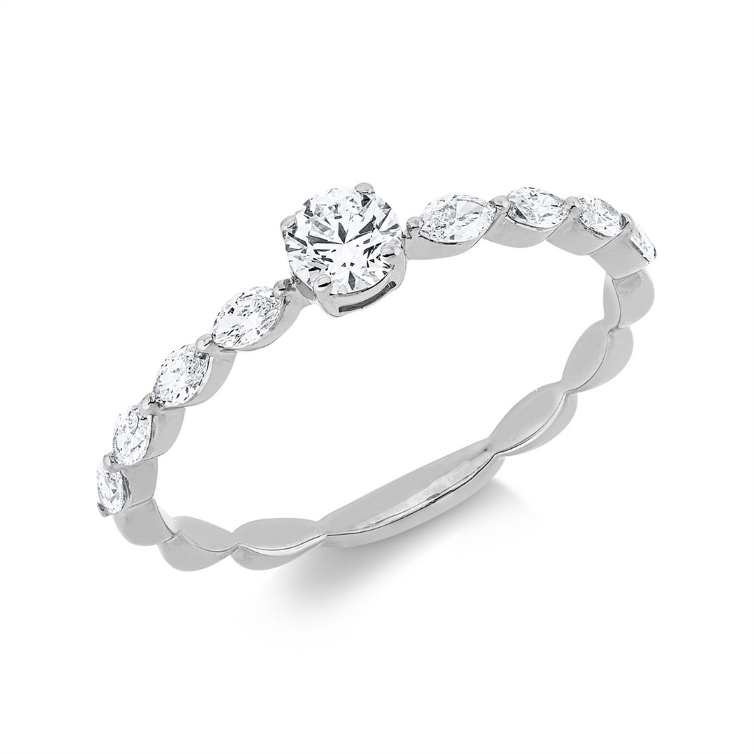 Solitaire mit Besatz Ring - 1JK45