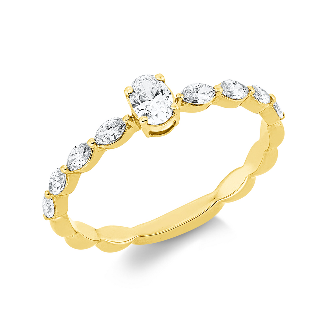 Solitaire mit Besatz Ring - 1JK46