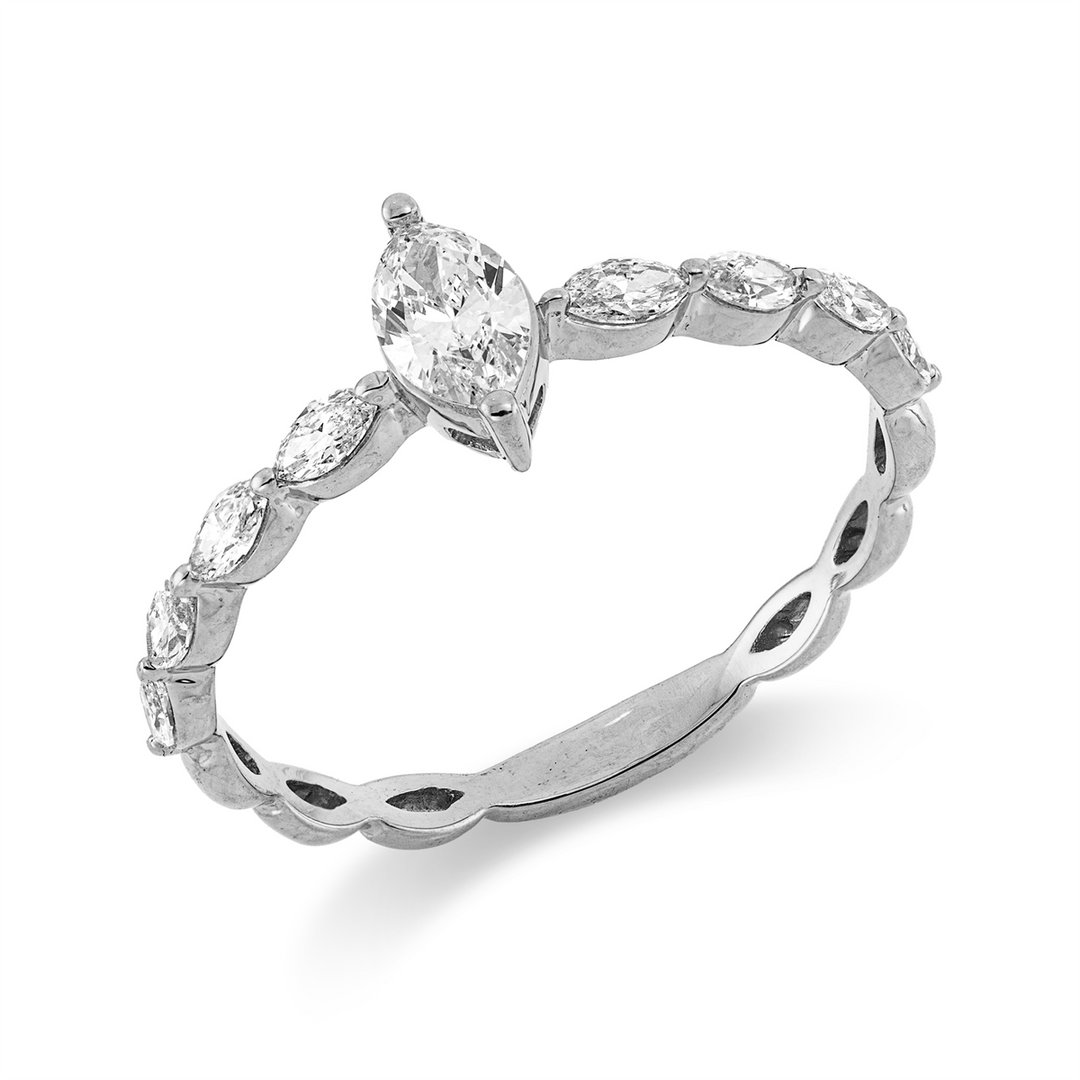 Solitaire mit Besatz Ring - 1JK47