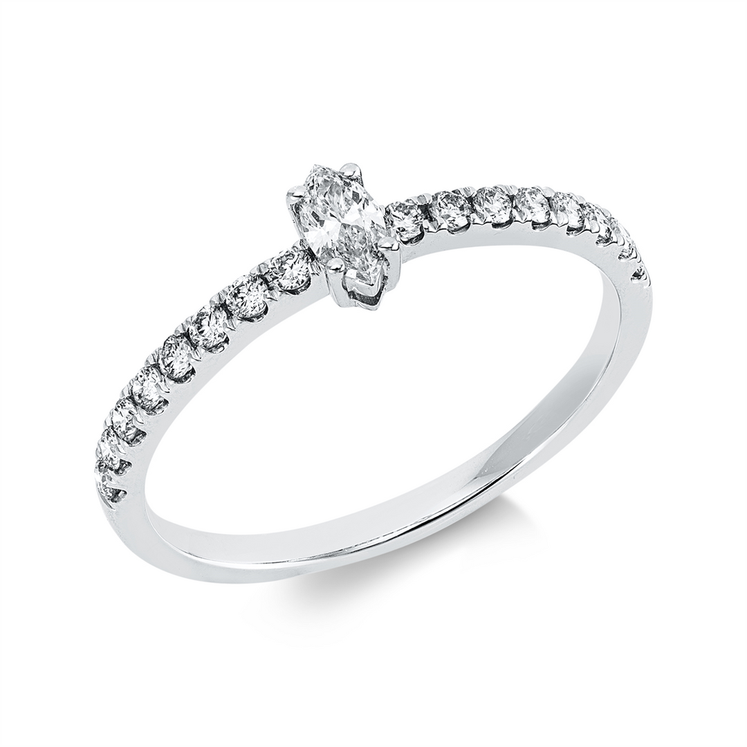 Solitaire mit Besatz Ring - 1JQ60