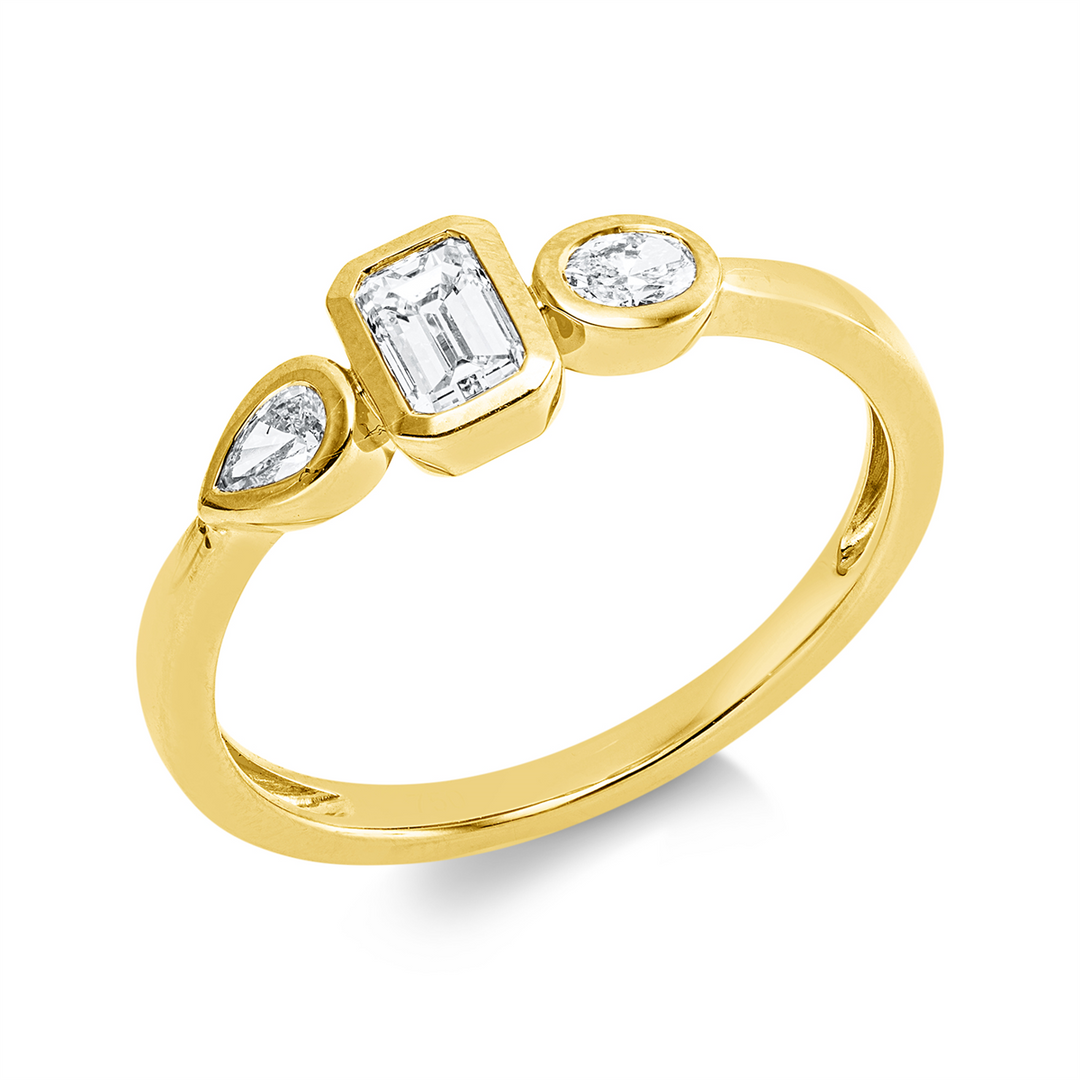 Solitaire mit Besatz Ring - 1JQ88