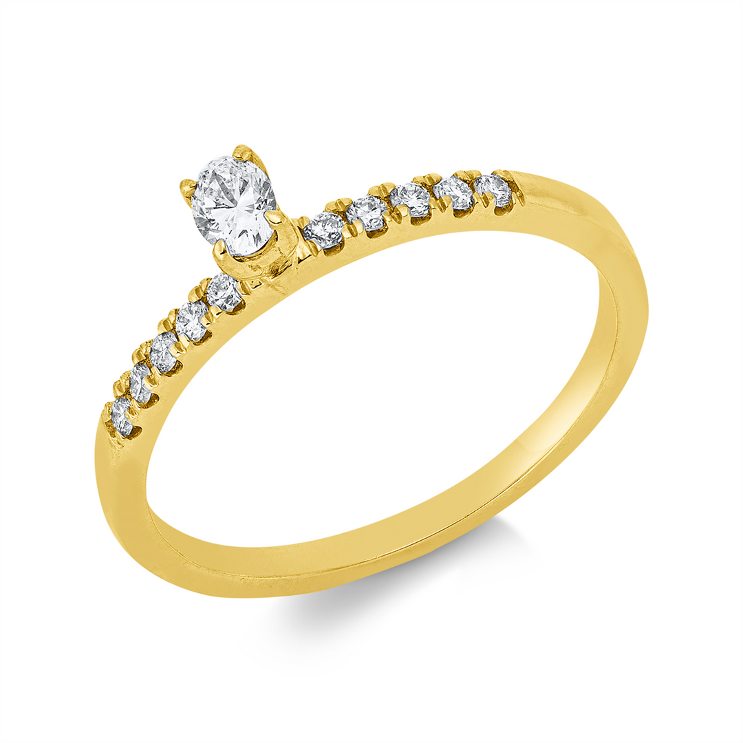 Solitaire mit Besatz Ring - 1JR29