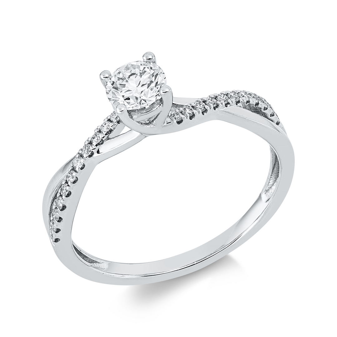 Solitaire mit Besatz Ring - 1JS69