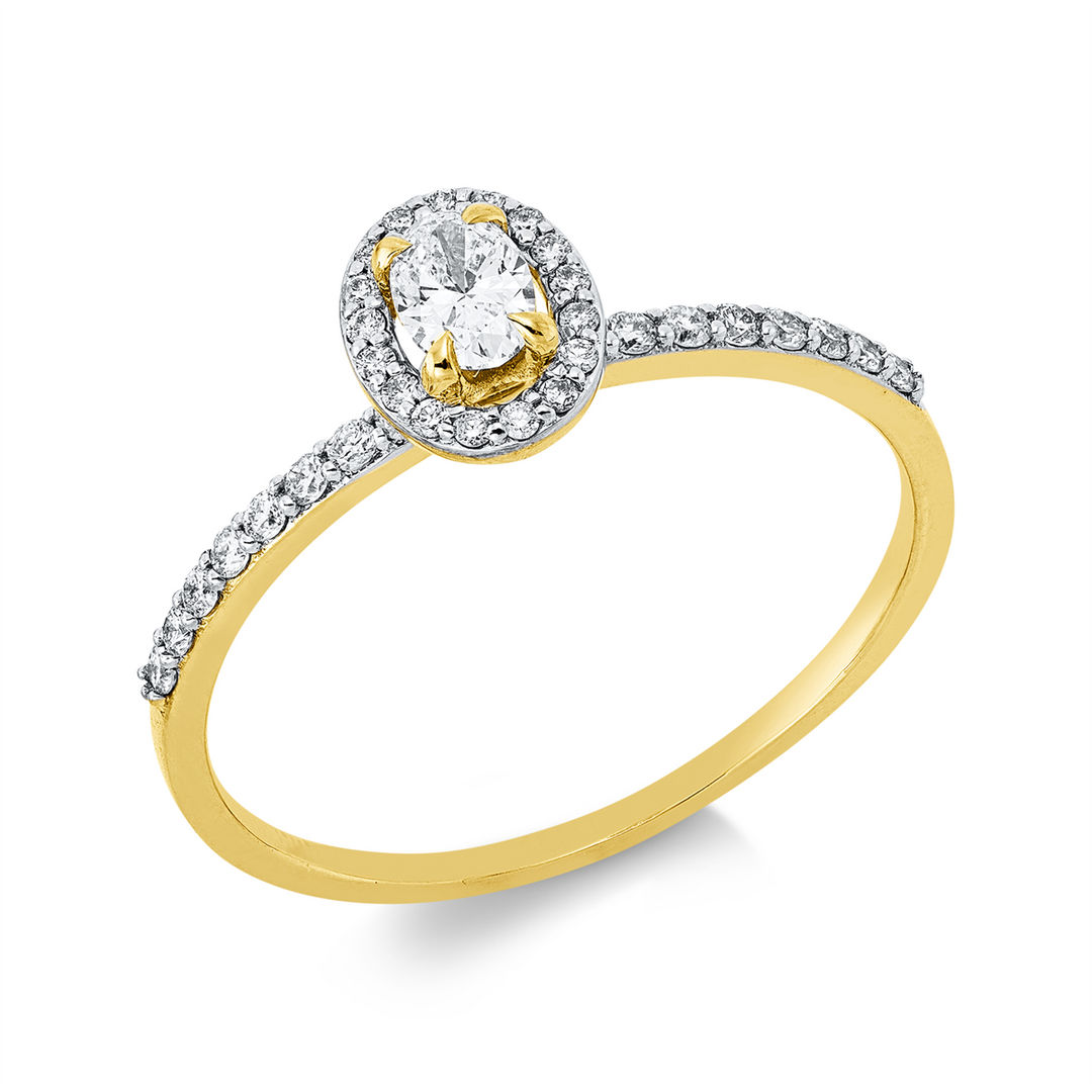 Solitaire mit Besatz Ring - 1JT66