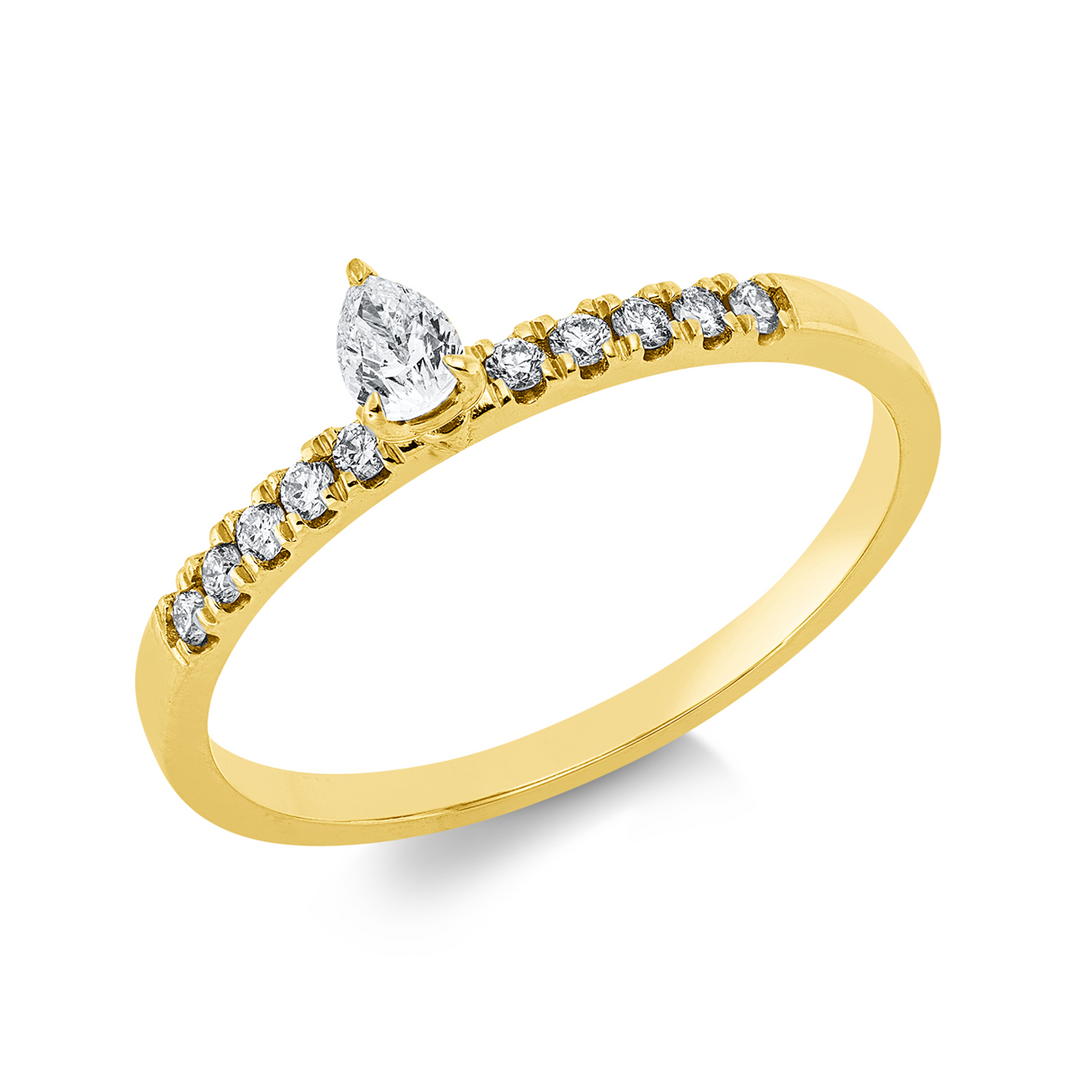 Solitaire mit Besatz Ring - 1JT78