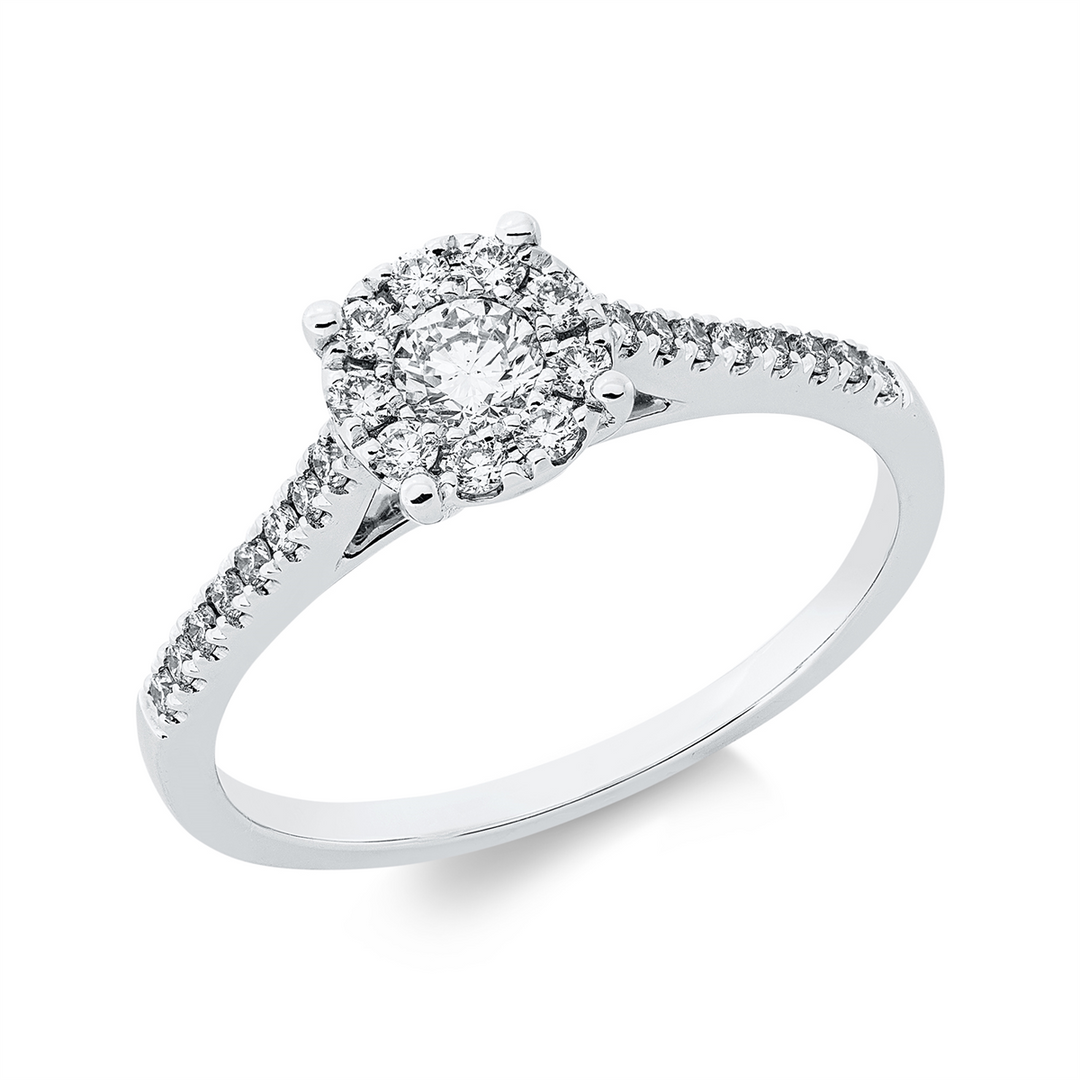 Solitaire mit Besatz Ring - 1JU49