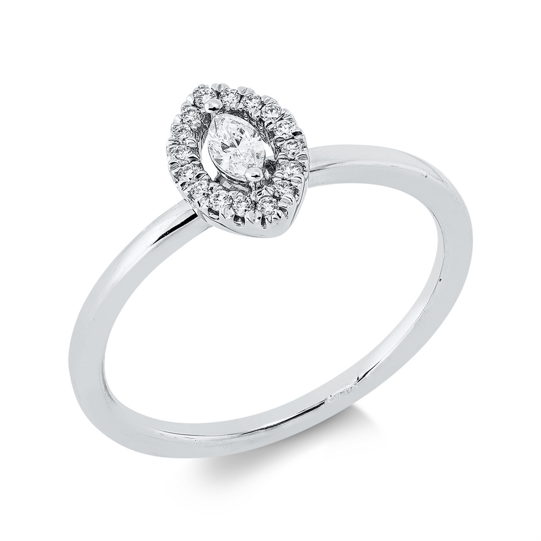 Solitaire mit Besatz Ring - 1JW11