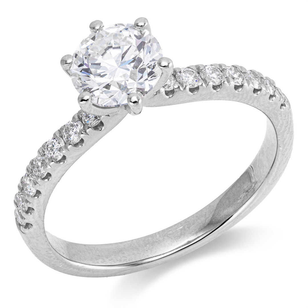 Solitaire mit Besatz Ring - 1JW92