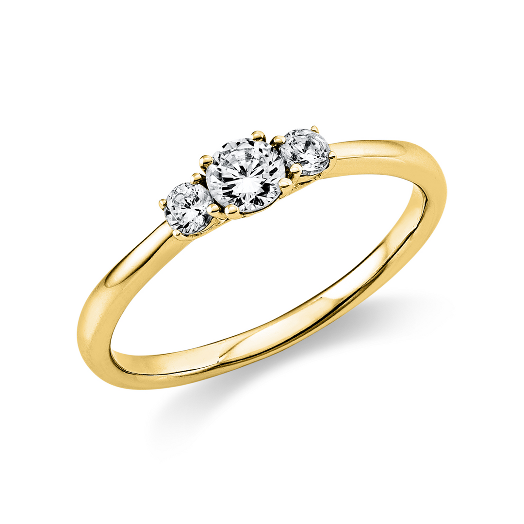Solitaire mit Besatz Ring - 1K357