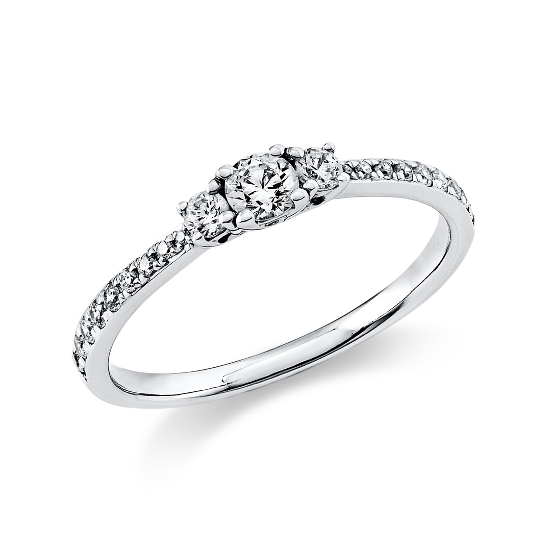 Solitaire mit Besatz Ring - 1K433
