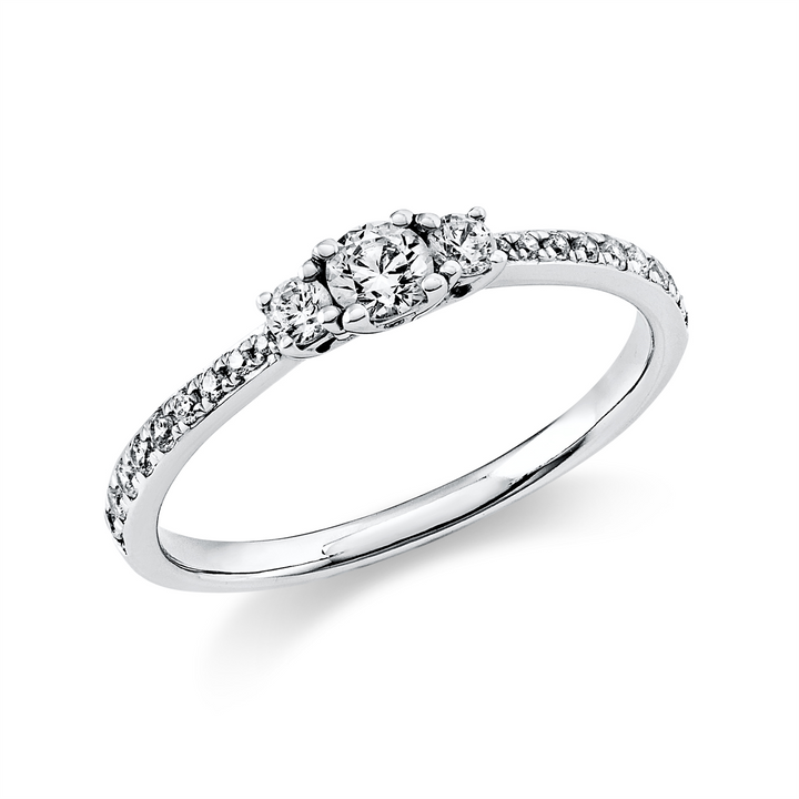 Solitaire mit Besatz Ring - 1K433