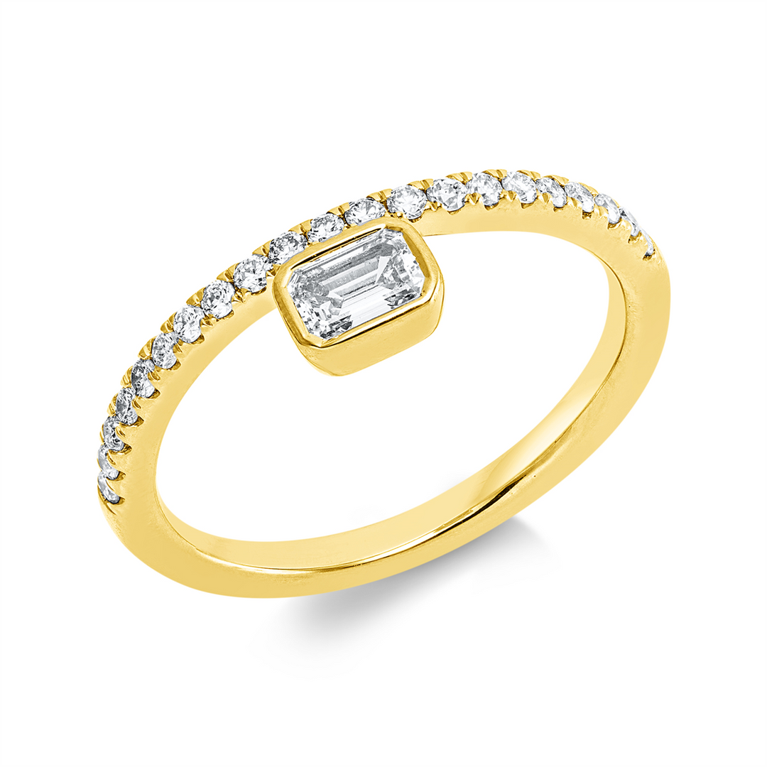 Solitaire mit Besatz Ring - 1KC05