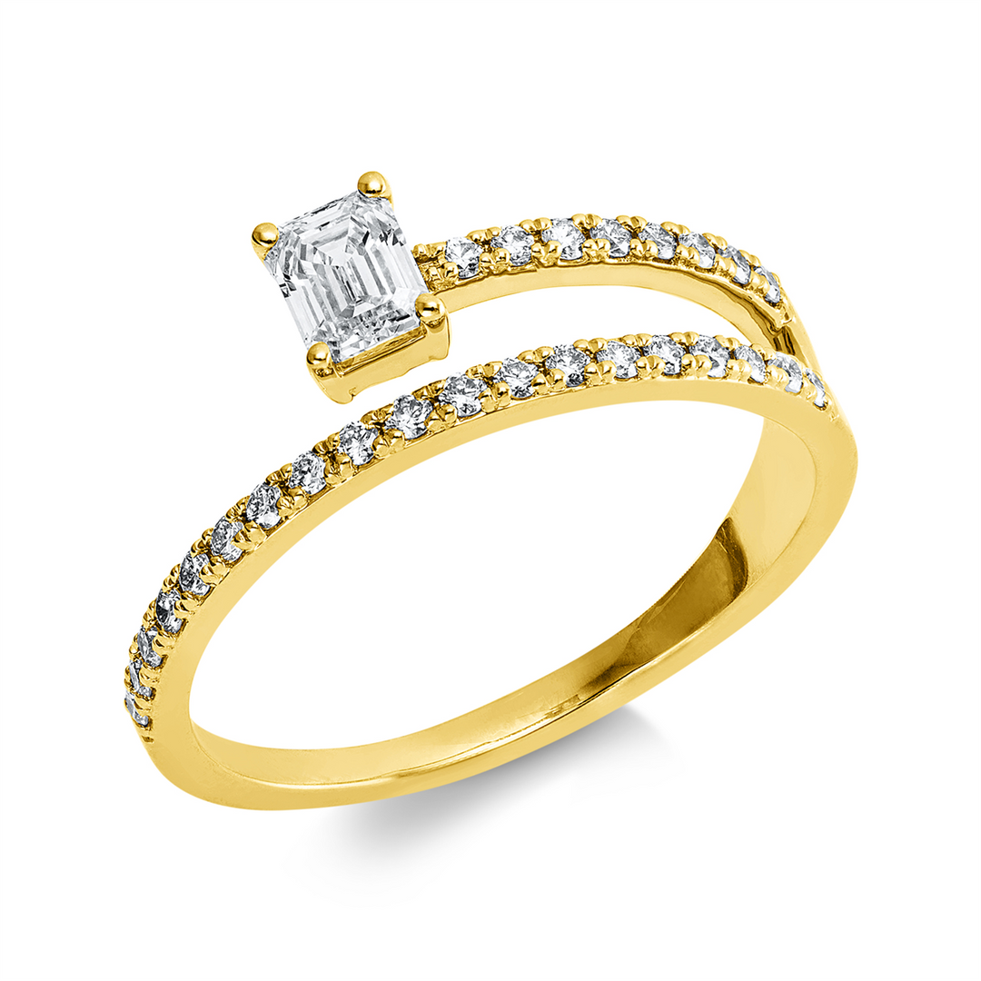 Solitaire mit Besatz Ring - 1KC46
