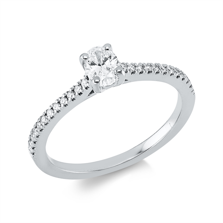 Solitaire mit Besatz Ring - 1KD20