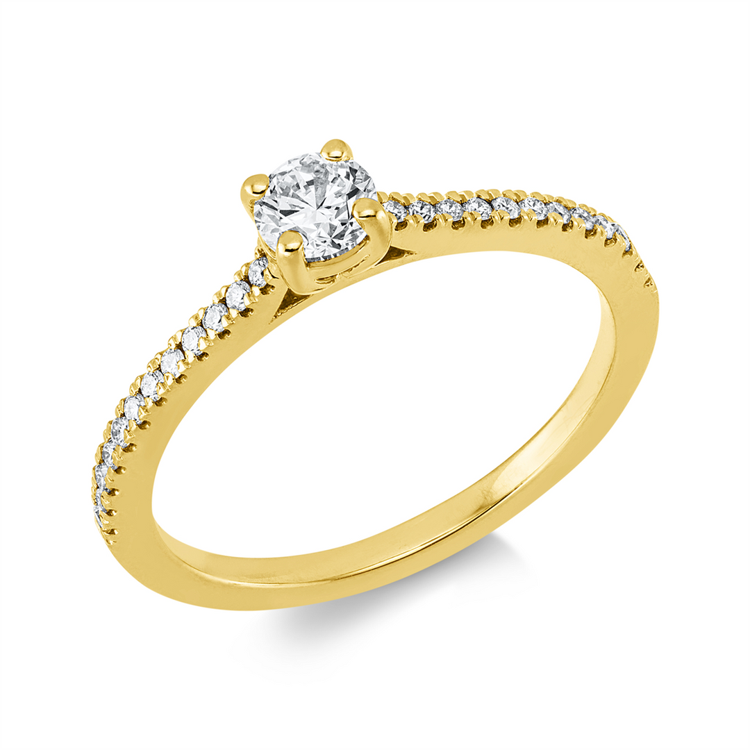 Solitaire mit Besatz Ring - 1KD21