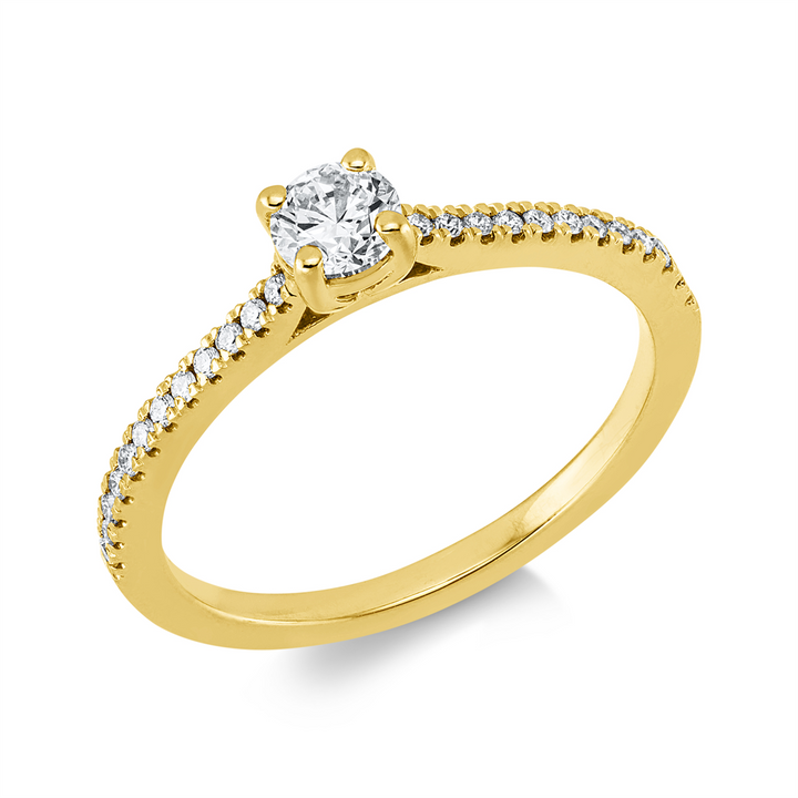 Solitaire mit Besatz Ring - 1KD21