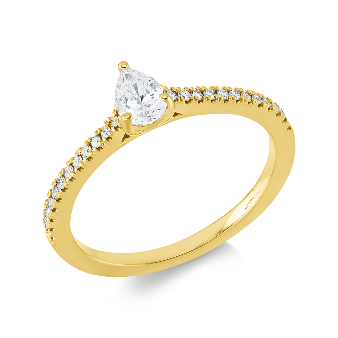 Solitaire mit Besatz Ring - 1KD22