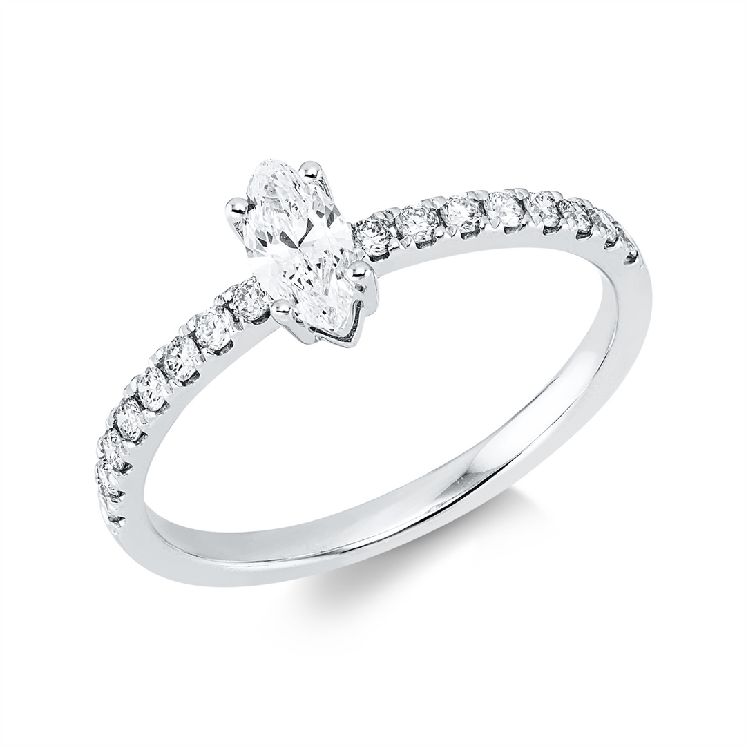 Solitaire mit Besatz Ring - 1KD84