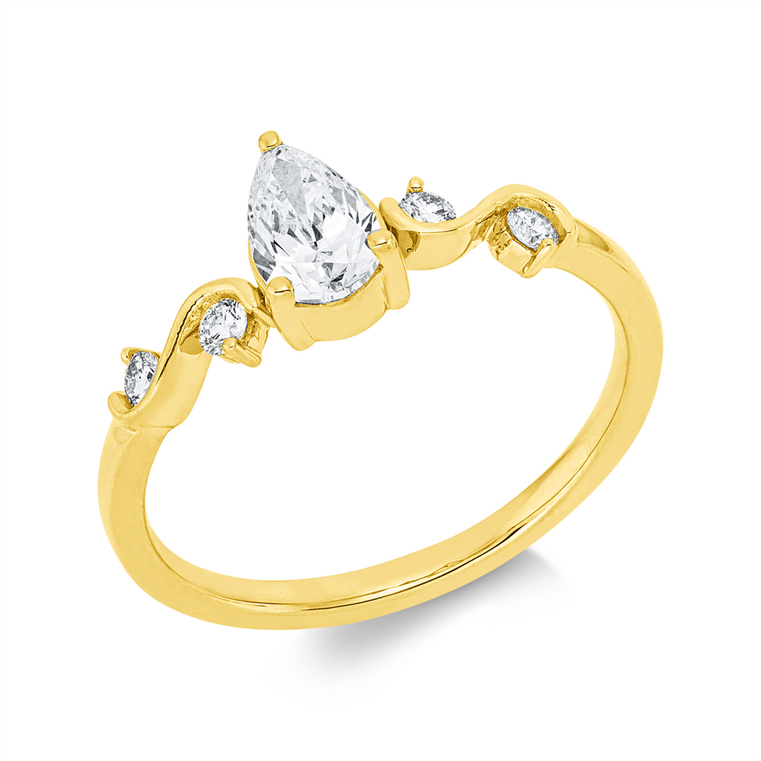 Solitaire mit Besatz Ring - 1KE30