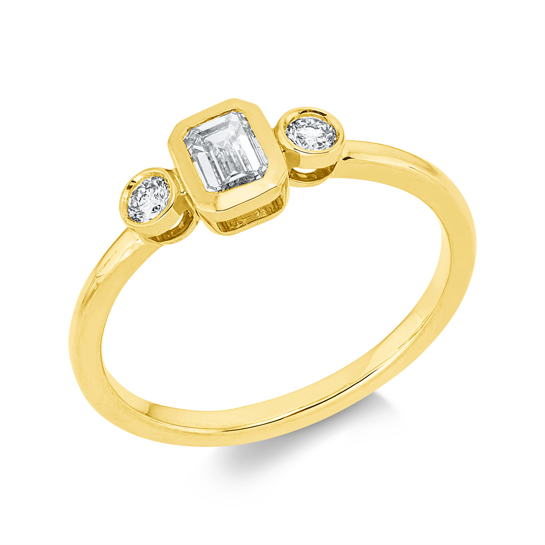 Solitaire mit Besatz Ring - 1KE36