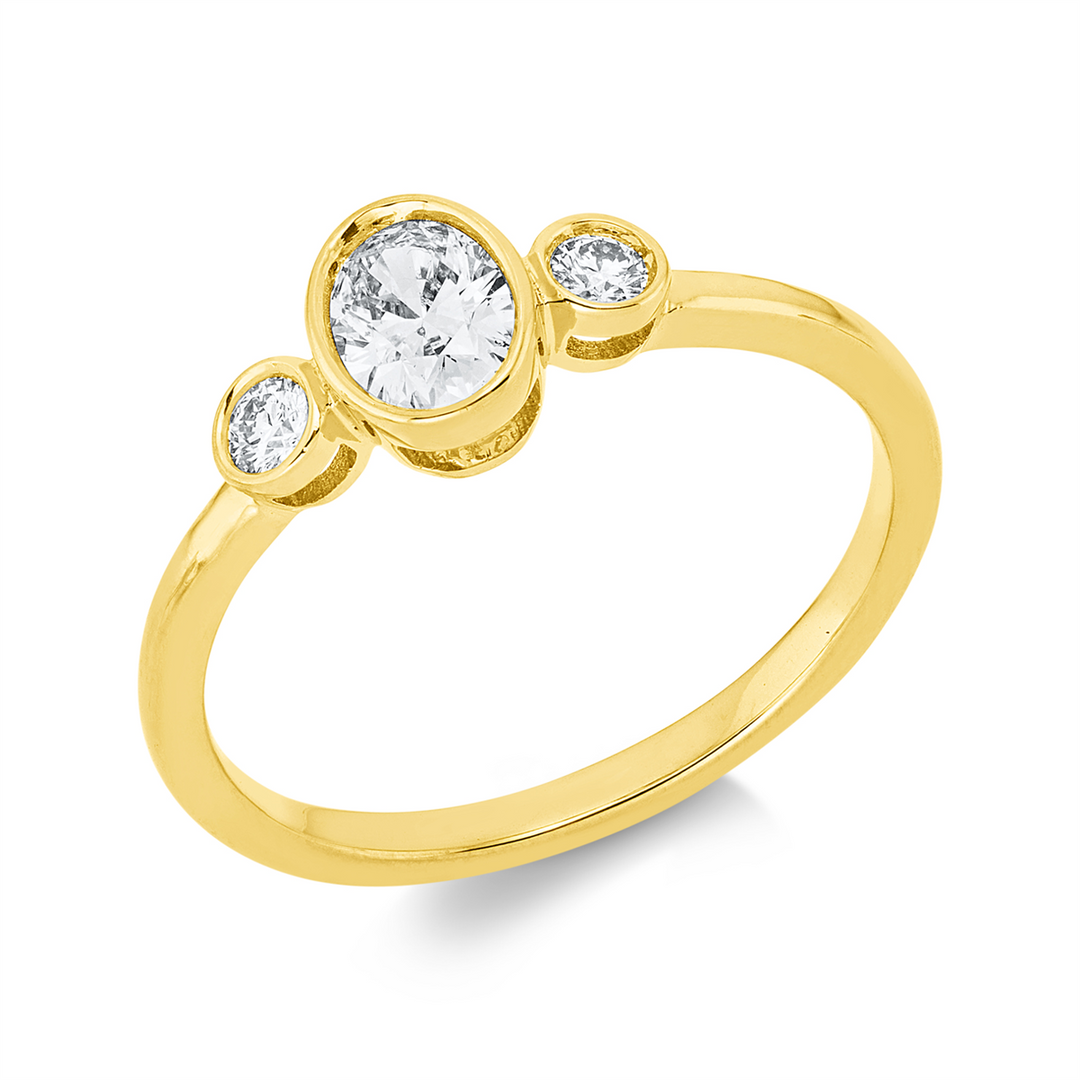 Solitaire mit Besatz Ring - 1KE37