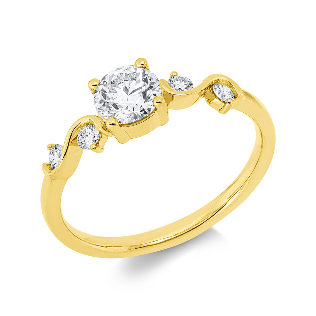Solitaire mit Besatz Ring - 1KE44