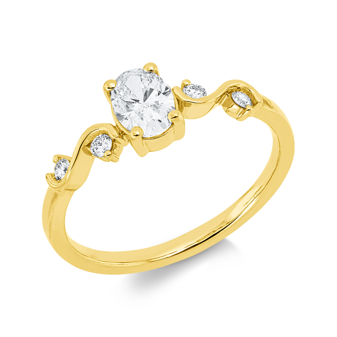 Solitaire mit Besatz Ring - 1KE45