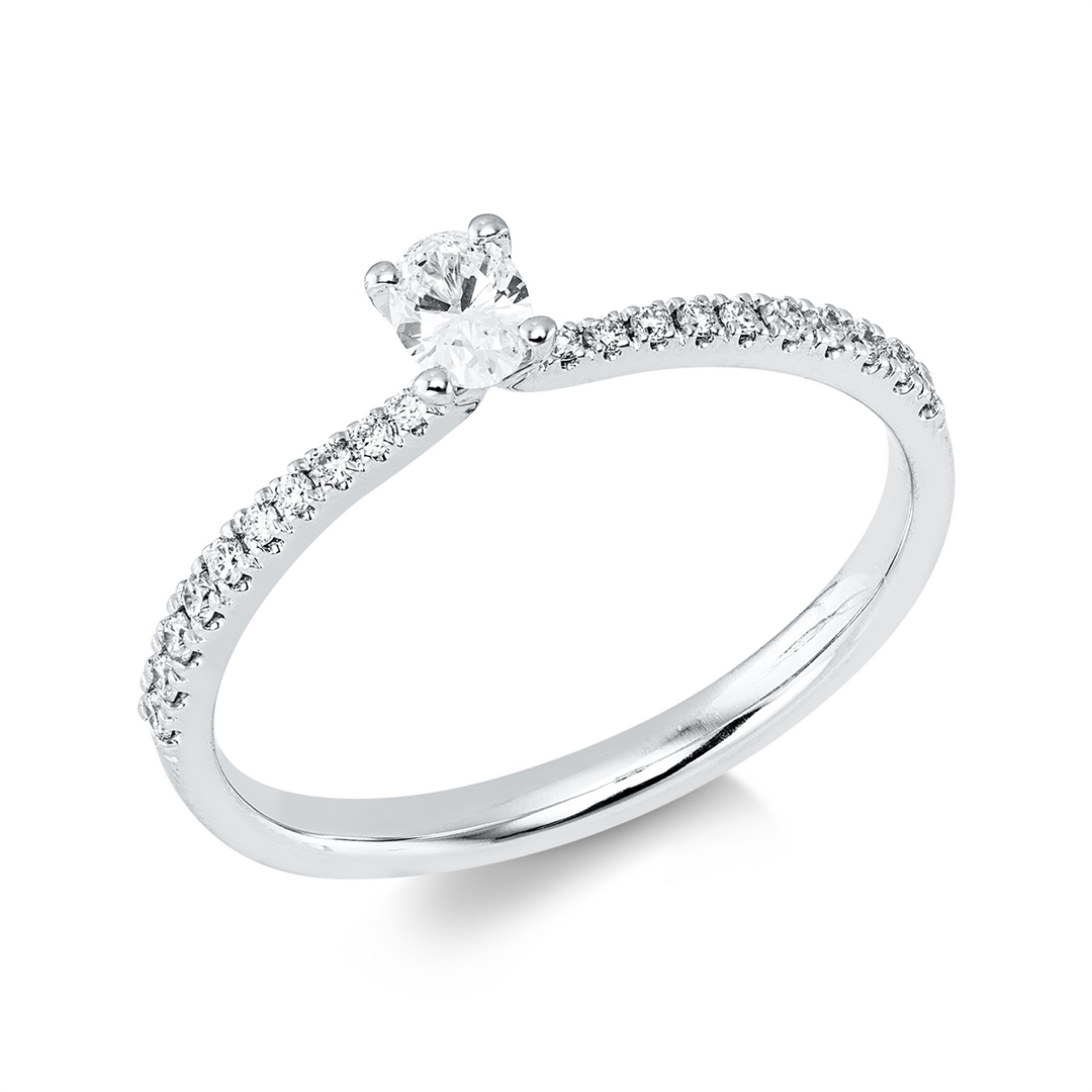 Solitaire mit Besatz Ring - 1KE83