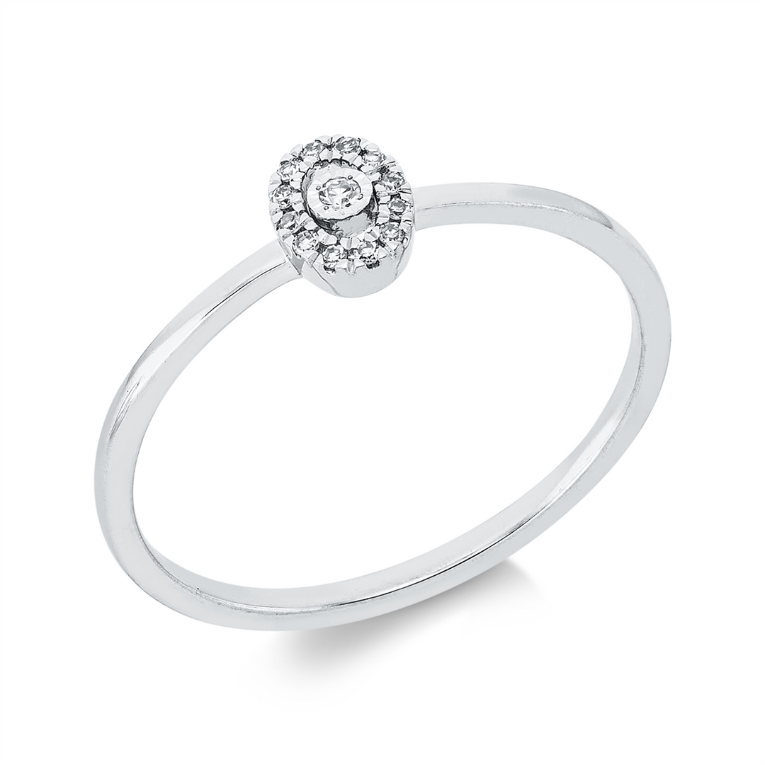 Solitaire mit Besatz Ring - 1KF05