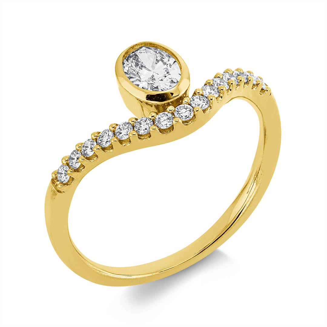 Solitaire mit Besatz Ring - 1KH21