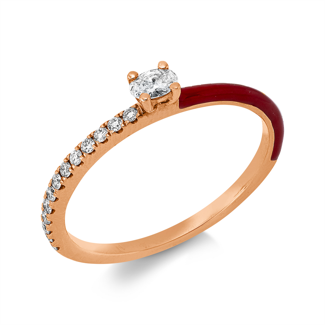Solitaire mit Besatz Ring - 1KK02