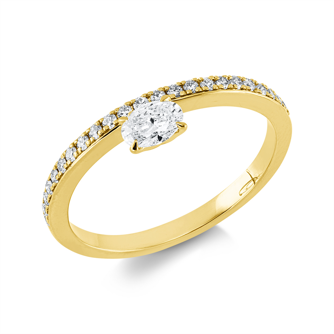 Solitaire mit Besatz Ring - 1KM71