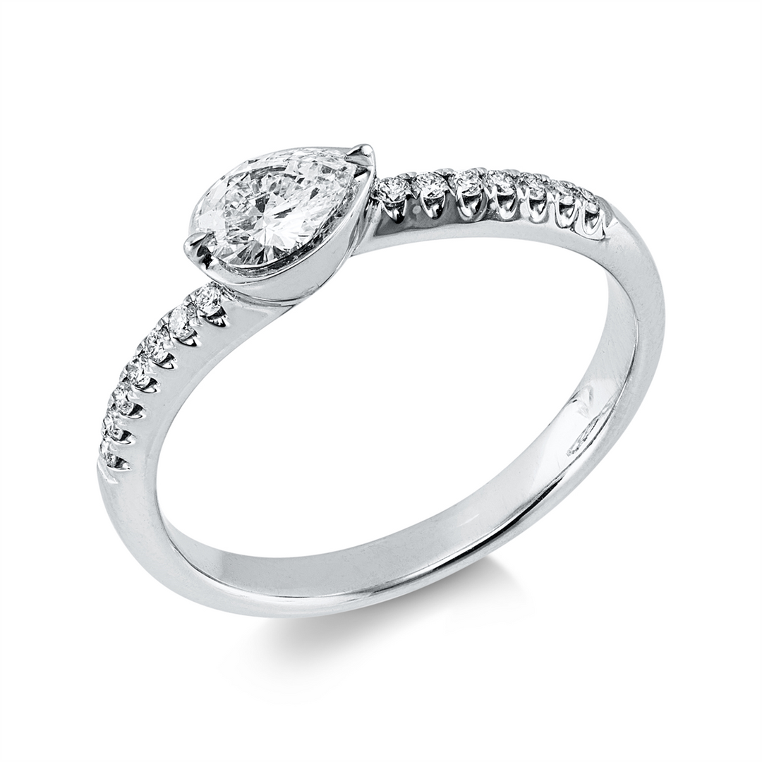 Solitaire mit Besatz Ring - 1KN27