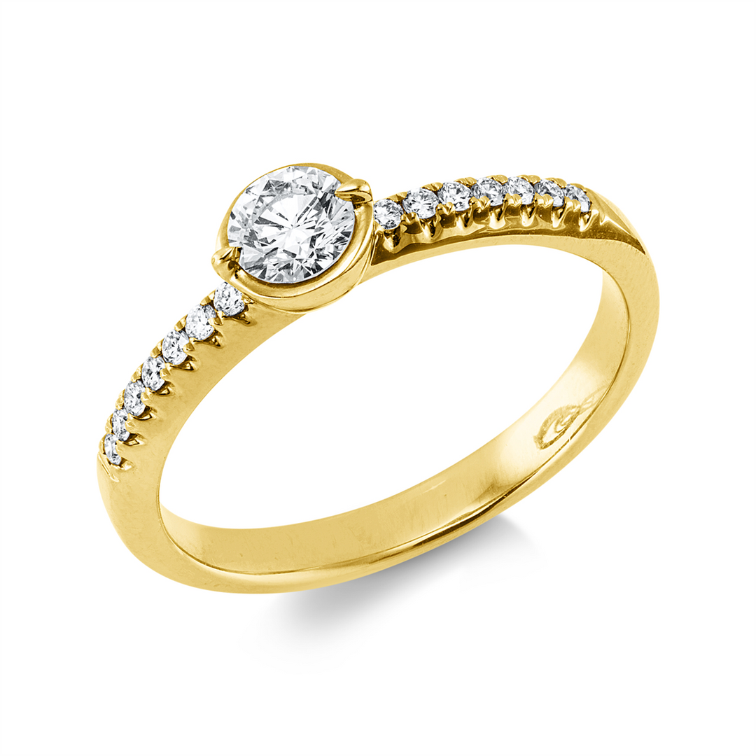 Solitaire mit Besatz Ring - 1KN28