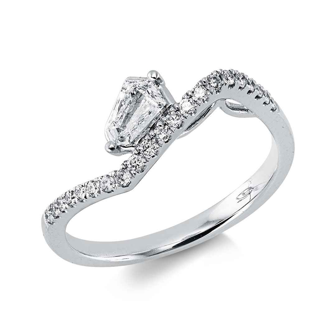 Solitaire mit Besatz Ring - 1KN30